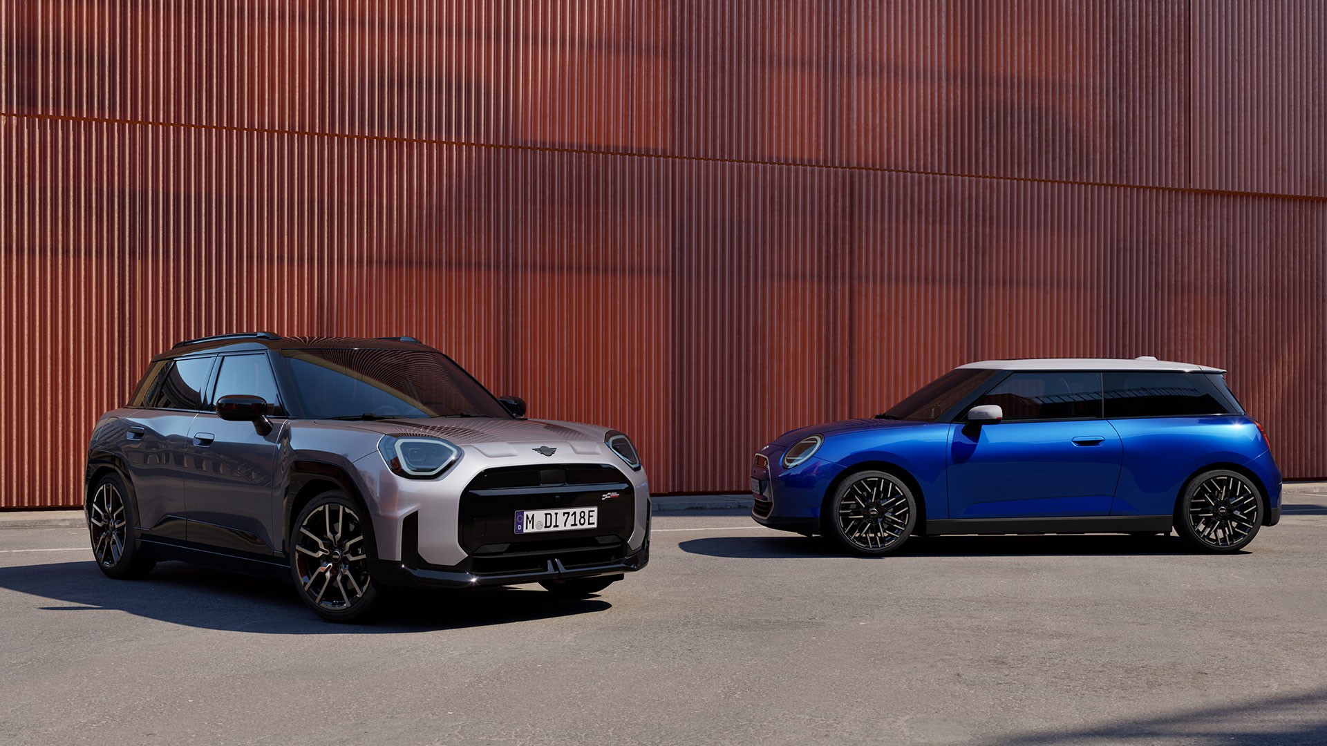 The all-electric MINI Aceman and MINI Cooper models. The all-electric MINI Aceman and MINI Cooper models.